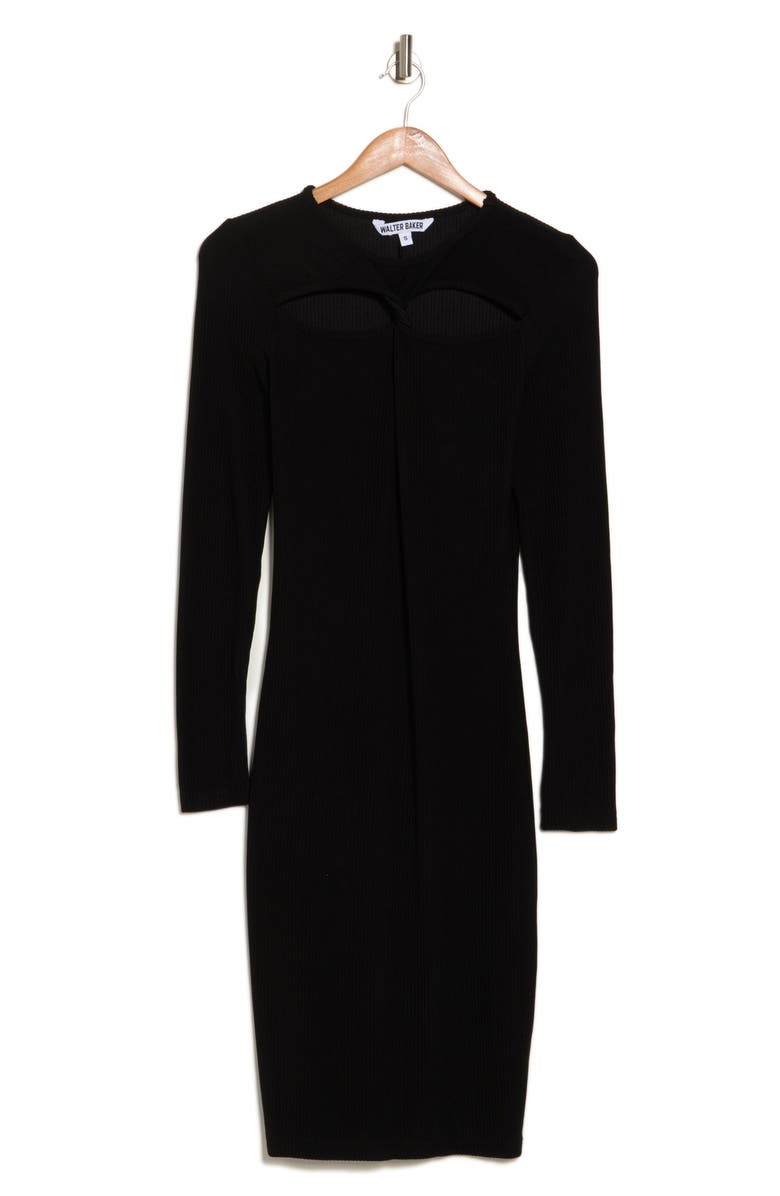 Walter Baker Tenley Long Sleeve Cutout Body-Con Dress, Alternate, color, 