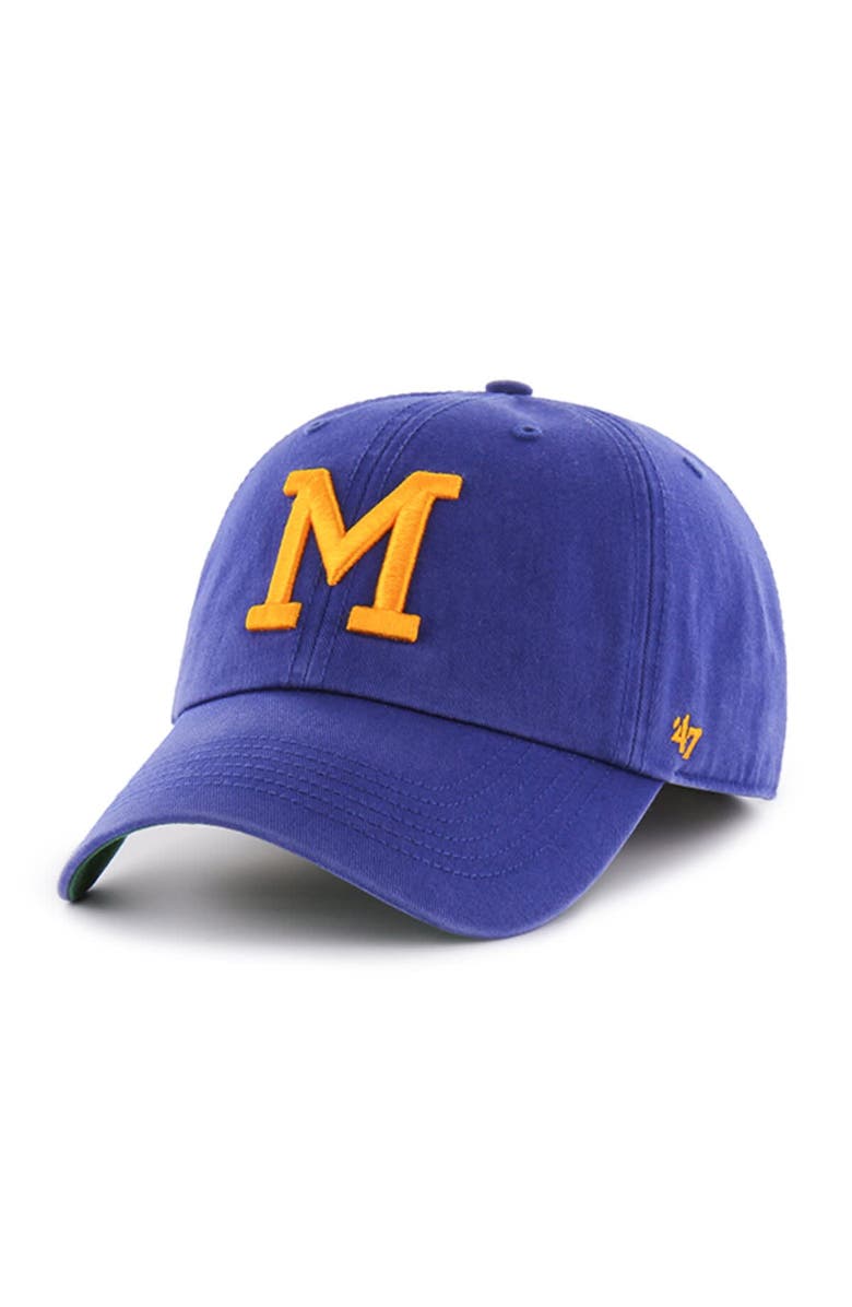 '47 Men's '47 Royal Milwaukee Brewers Cooperstown Collection Franchise Logo Fitted Hat, Main, color, 
