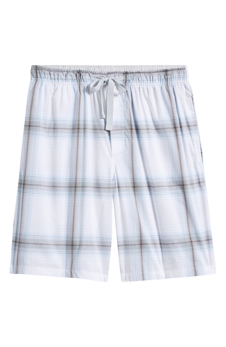 Nordstrom Poplin Shorts, Alternate, color, Blue Ombre Plaid