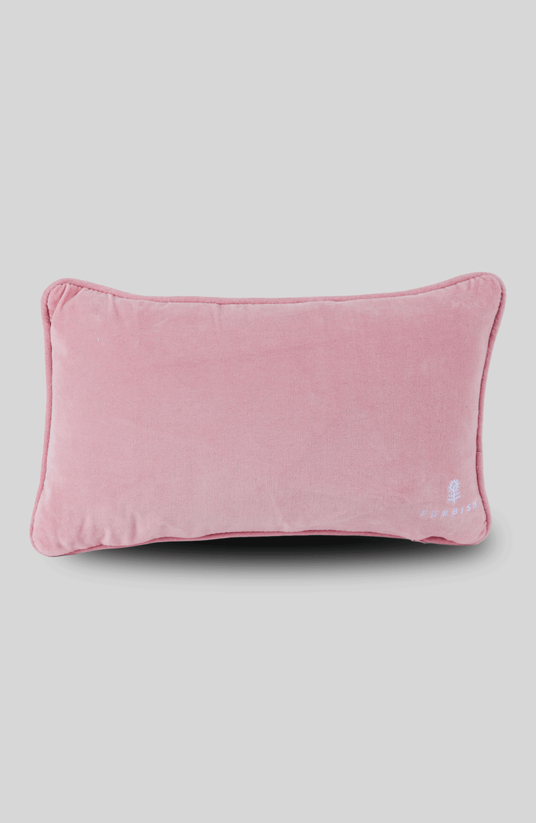 Furbish Capricorn Needlepoint Pillow, Alternate, color, Peach