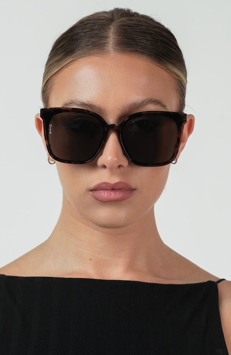 OTRA Betty Square Sunglasses, Alternate, color, Tort/ Smoke