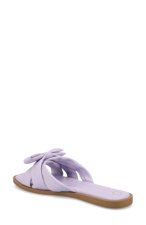 Journee Collection Prylin Bow Slide Sandal In Lilac