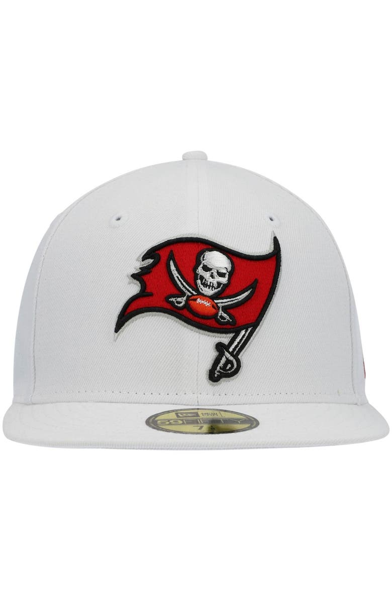 New Era Men's New Era White Tampa Bay Buccaneers Omaha Primary Logo 59FIFTY Fitted Hat, Alternate, color, 