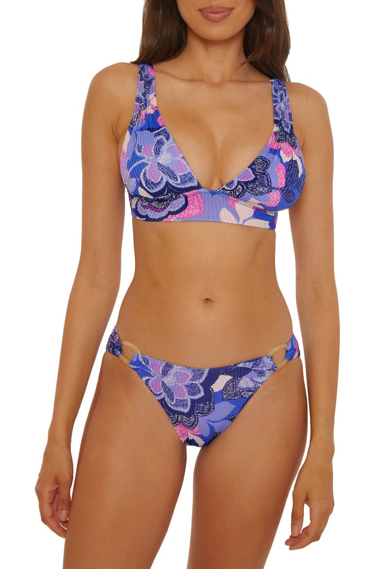 Lanai Halter Bikini Top, Alternate, color, PURPLE MULTI