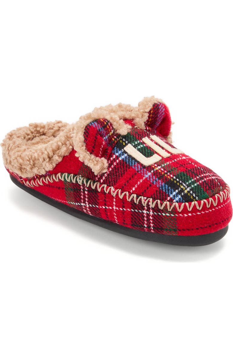 DEARFOAMS Lil Bear Closed Back Slipper, Alternate, color, Plaid