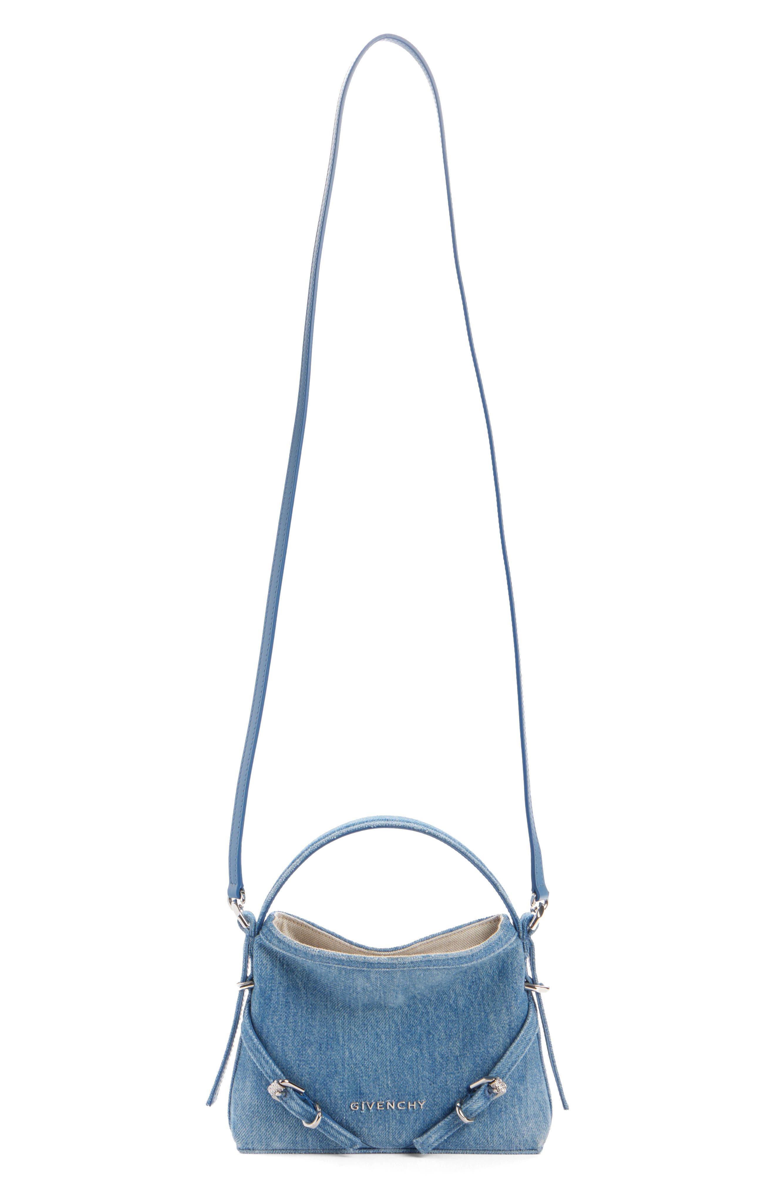 Givenchy Nano Voyou Denim Crossbody Bag, Alternate, color, 