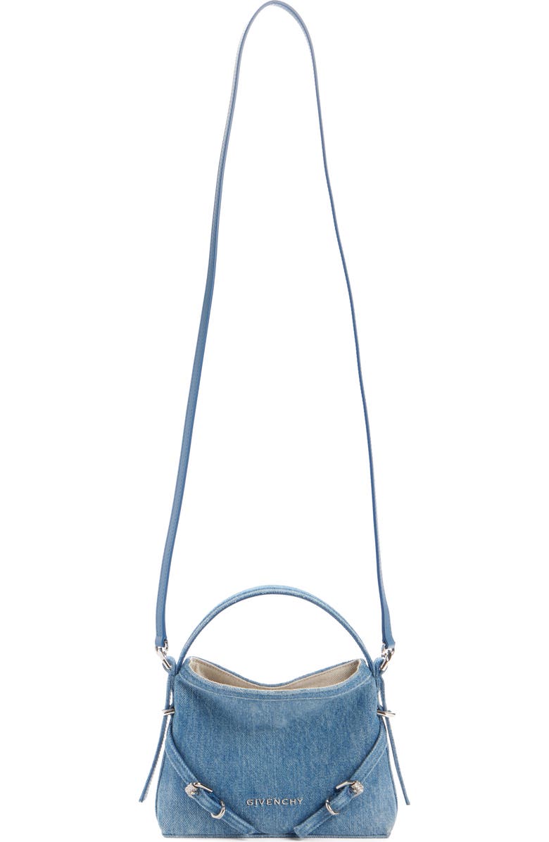 Givenchy Nano Voyou Denim Crossbody Bag, Alternate, color,