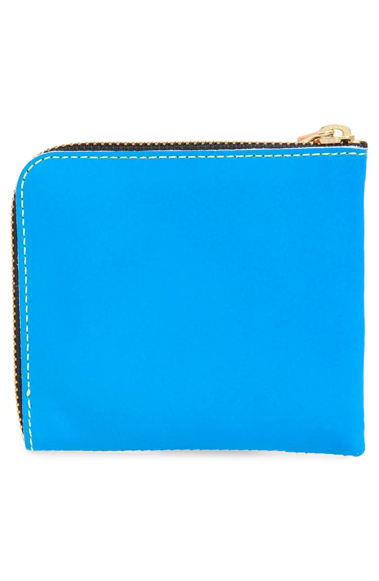 Comme des Garçons Wallets Super Fluo Half Zip Wallet, Alternate, color, Blue/Green