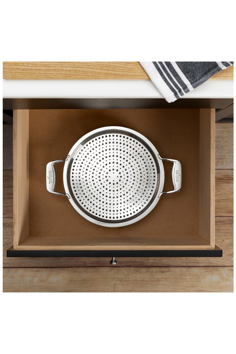 D5 8-Quart Stock Pot with Splatter Guard Lid, Alternate, color, SILVER