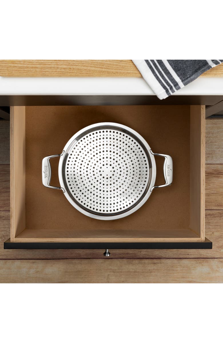 All-Clad D5 8-Quart Stock Pot with Splatter Guard Lid, Alternate, color, Silver