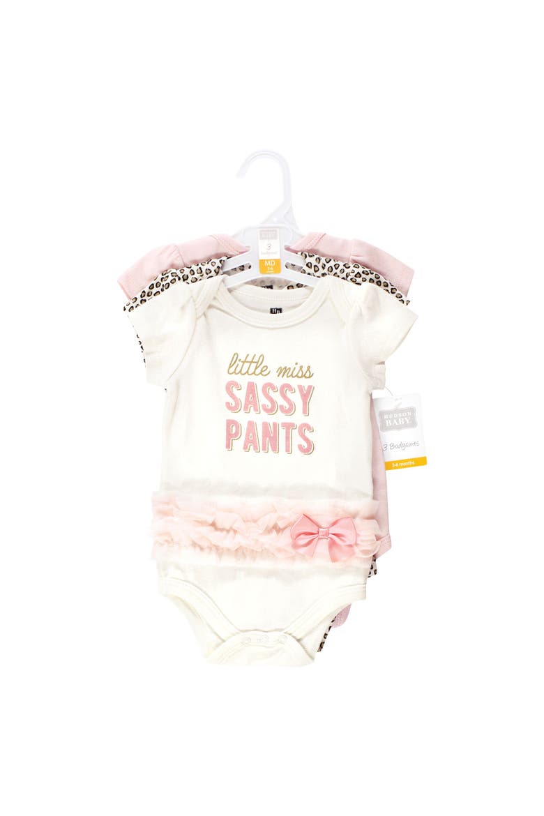 Cotton Bodysuits 3-Pack, Alternate, color, Miss Sassy Pants