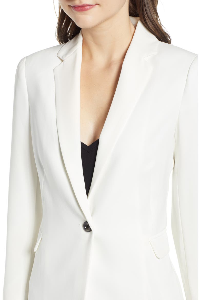 Single Button Blazer, Alternate, color, WHITE