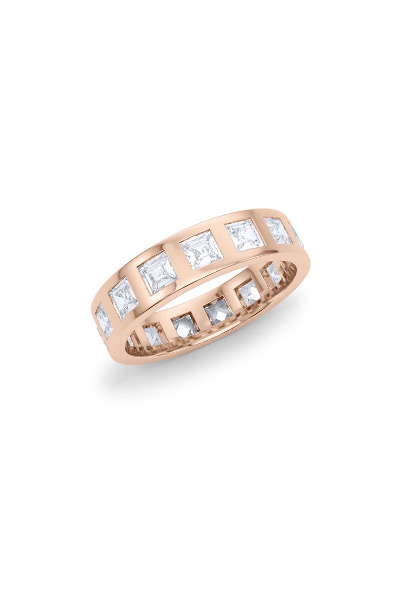 Men's Asscher Cut Lab Created Diamond In the Band Ring video