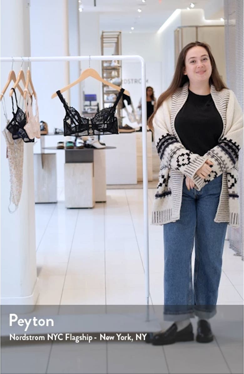 Mystic Underwire Embroidered Mesh Demi Bra, sales video thumbnail