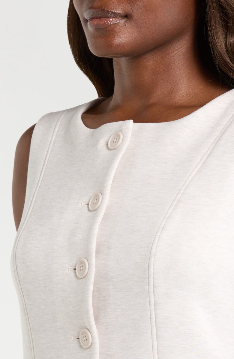 MPG Dreamweave Knit Button Front Vest, Alternate, color, Htr Moonbeam