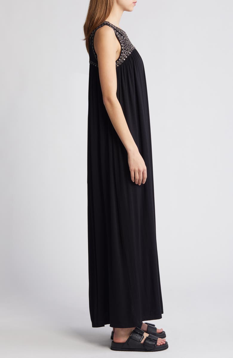 AllSaints Arizona Embroidered Maxi Dress, Alternate, color, 
