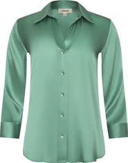 L'AGENCE Dani Silk Charmeuse Blouse