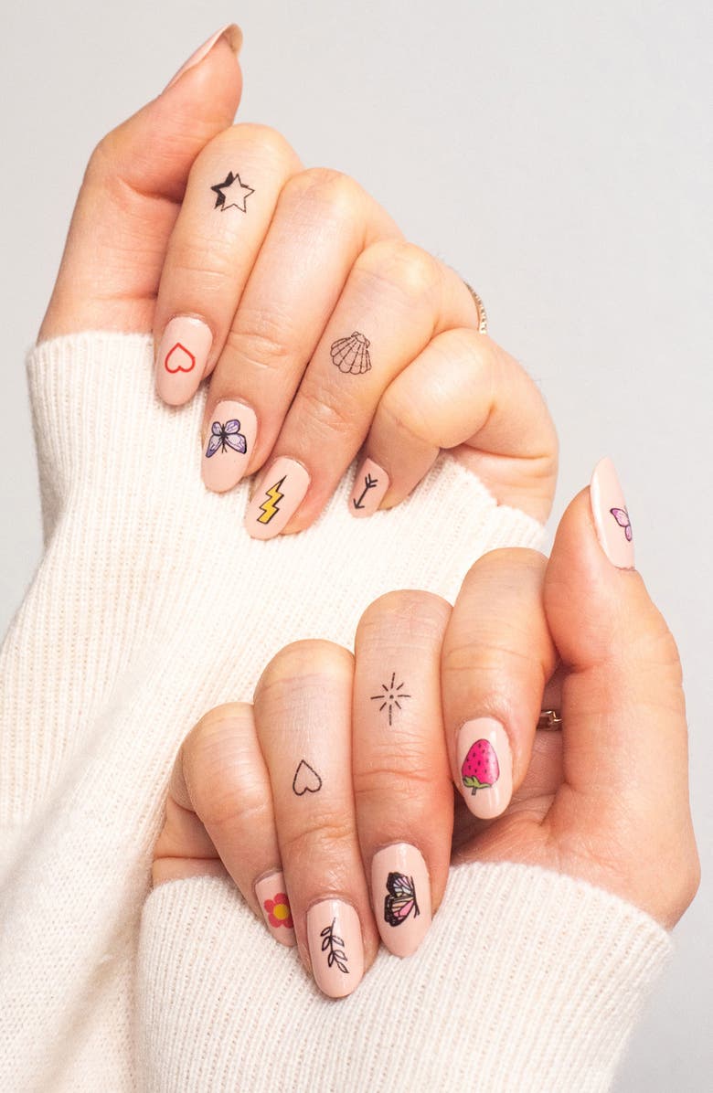 INKED by Dani Color Assorted Temporary Nail & Skin Art Tattoos, Alternate, color, 