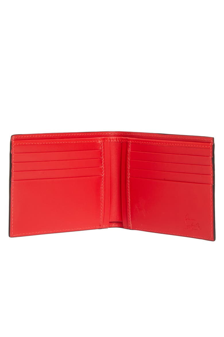 Funky Studded Leather Bifold Wallet, Alternate, color, CAFE/ GUN METAL