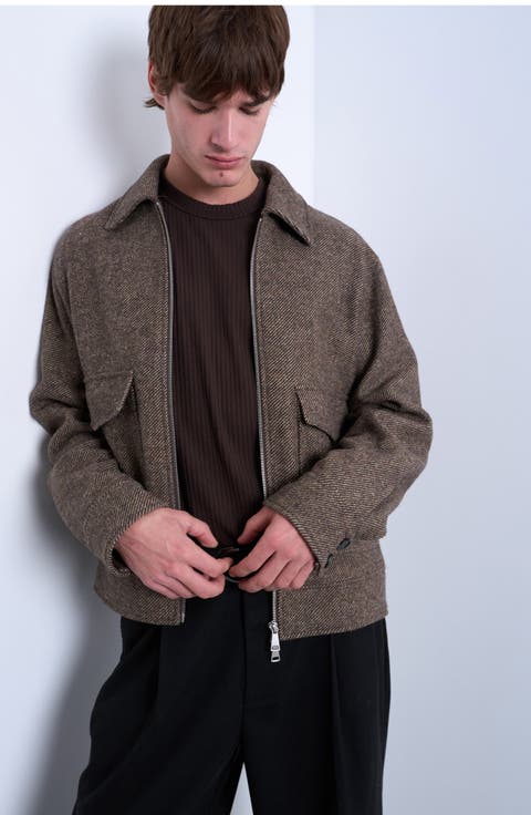 Herringbone Short Jacket