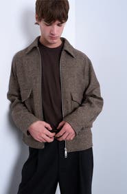 Topman Herringbone Short Jacket