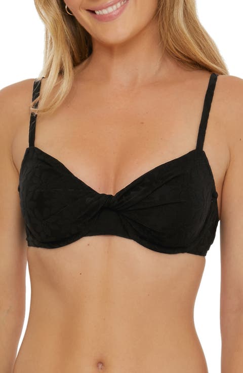 Joplin Textured Twist Front Underwire Bikini Top