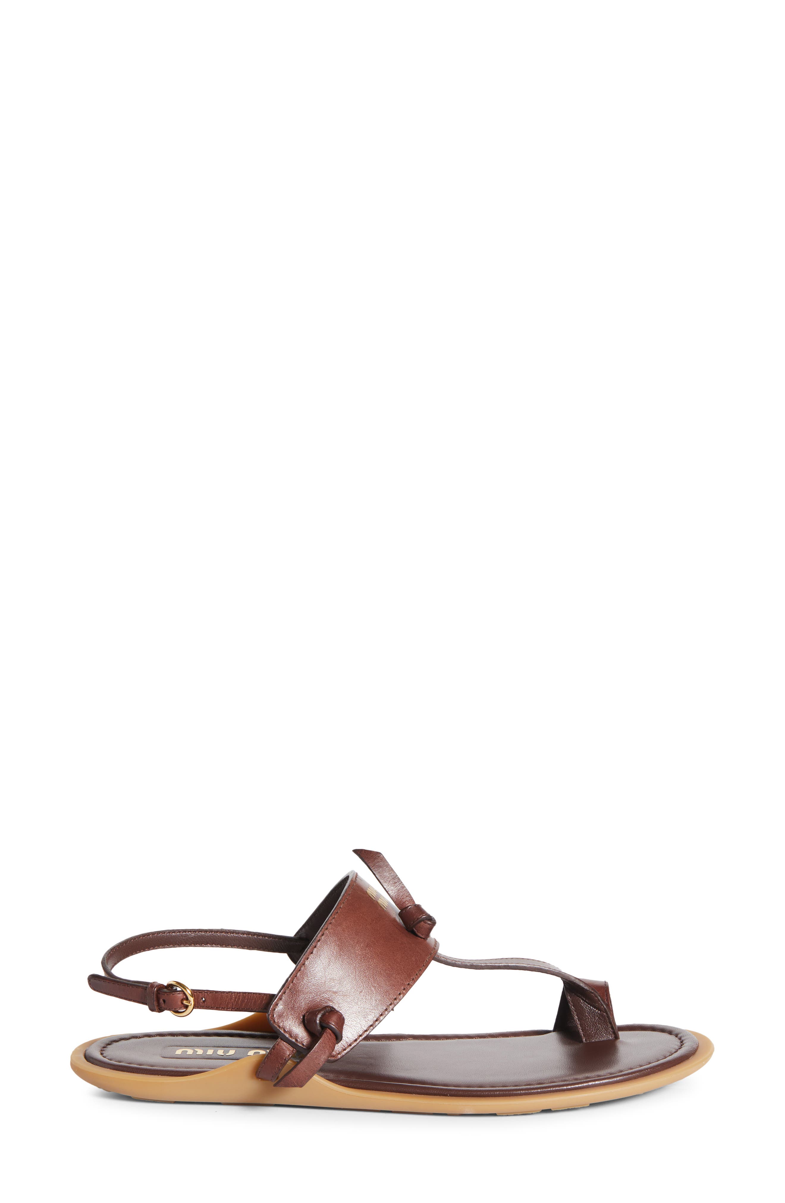 Miu Miu Slingback Sandal, Alternate, color, Brown