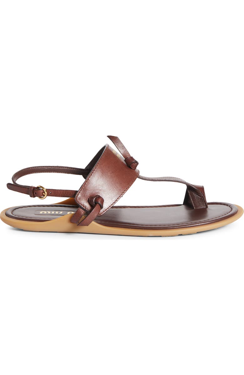 Miu Miu Slingback Sandal, Alternate, color, Brown