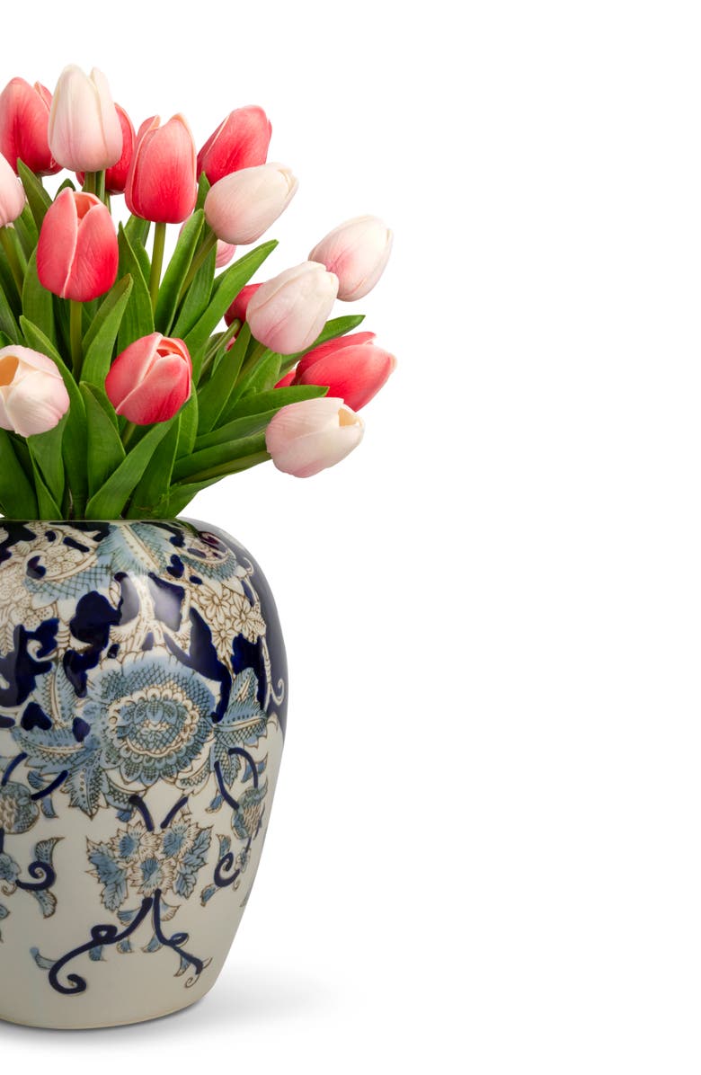 CocoBella Odette RealTouch Tulip Toile Arrangement, Alternate, color, Pink