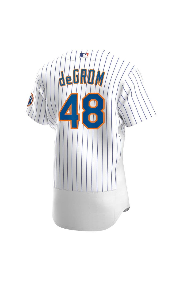Nike Men's Nike Jacob deGrom White New York Mets Home Authentic Player Jersey, Alternate, color, 