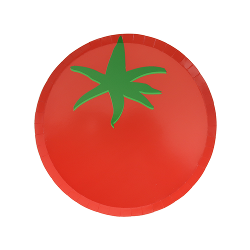 Jollity & Co . Le Dinner Tomato Dessert Plates In Red