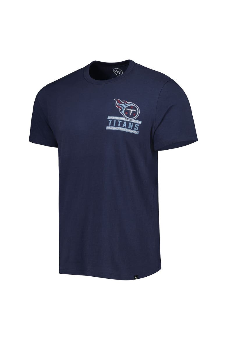 Men's '47 Navy Tennessee Titans Open Field Franklin T-Shirt, Alternate, color, Navy