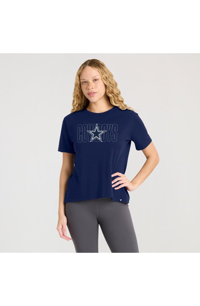 FANATICS Women's Fanatics Navy Dallas Cowboys Line Em Up T-Shirt, Alternate, color, Navy