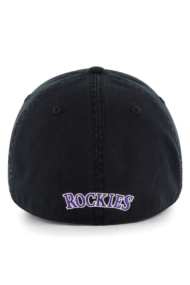 Men's '47 Black Colorado Rockies Cooperstown Collection Franchise Fitted Hat, Alternate, color, Black