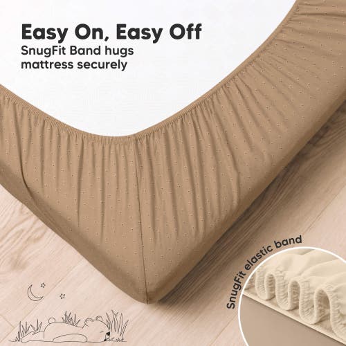 Keababies 2-pack Aereo Fitted Crib Sheets In Pecan