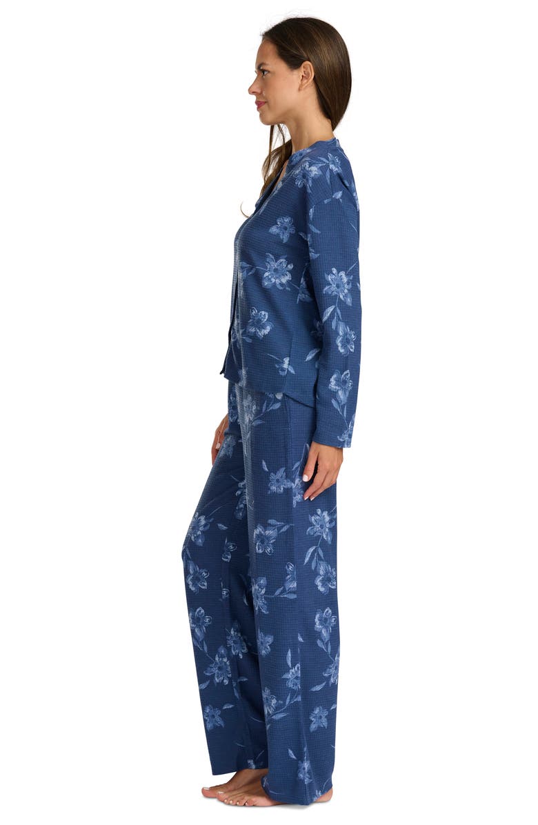 Splendid Waffle Stitch Long Pajamas, Alternate, color, Dusk Blooms