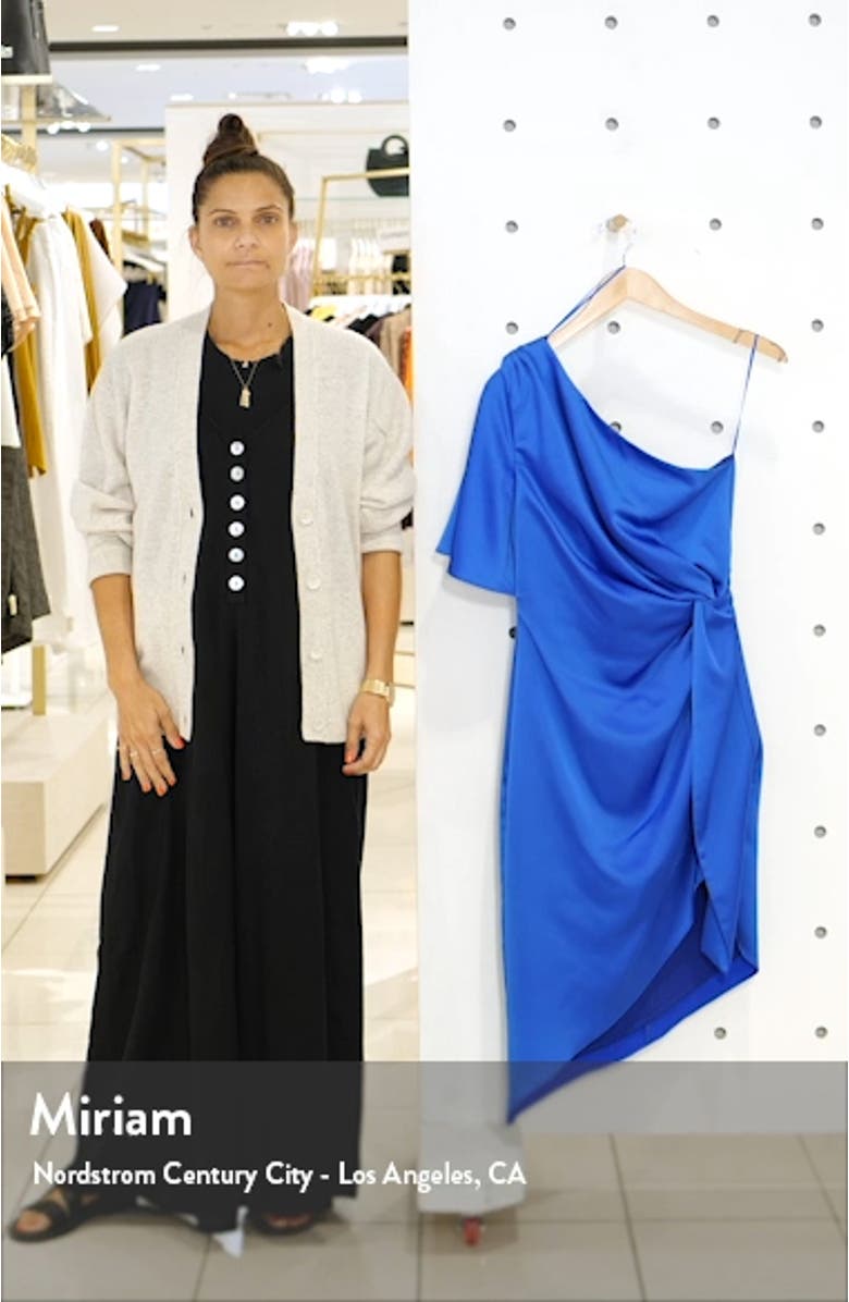 One-Shoulder Satin Cocktail Dress, sales video thumbnail