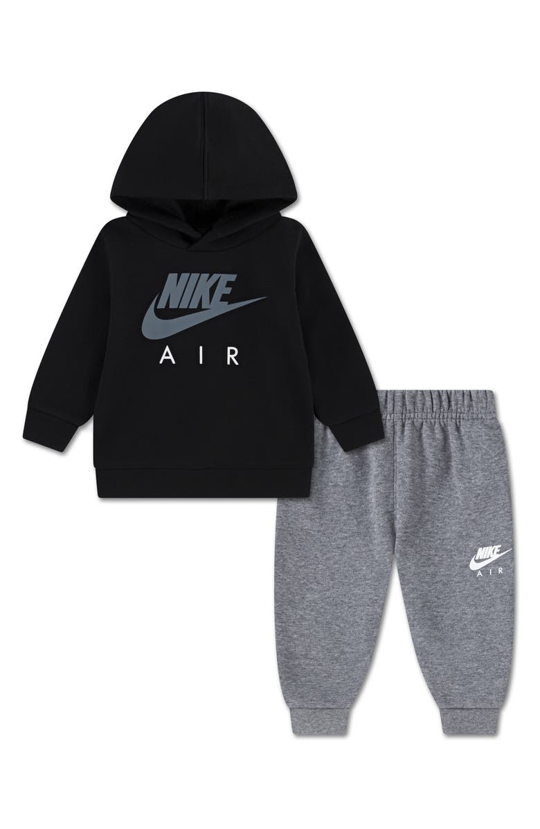 Nike Air Hoodie & Sweatpants Set, Main, color, Carbon