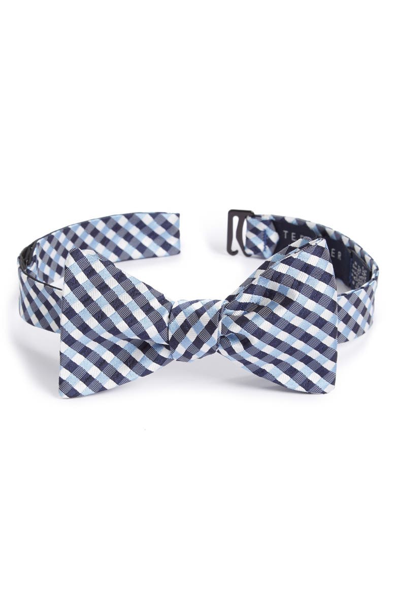 Ted Baker London Check Silk Bow Tie, Main, color, 