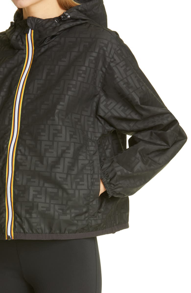 Fendi x K-Way<sup>®</sup> Hooded Reversible Waterproof Windbreaker, Alternate, color,