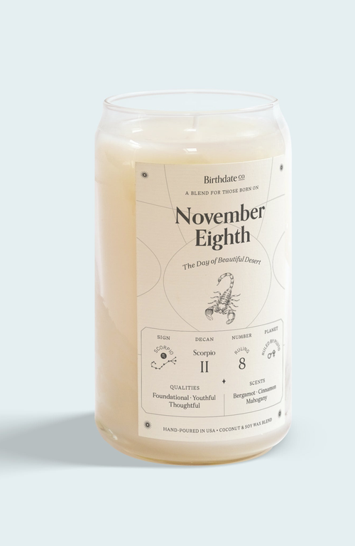 Birthdate Co. The November Birthday Candle In November 8th