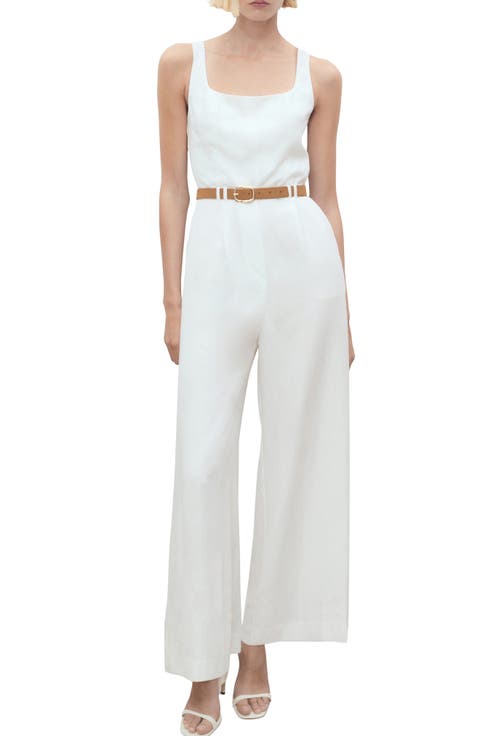 Belted Wide Leg Jumpsuit