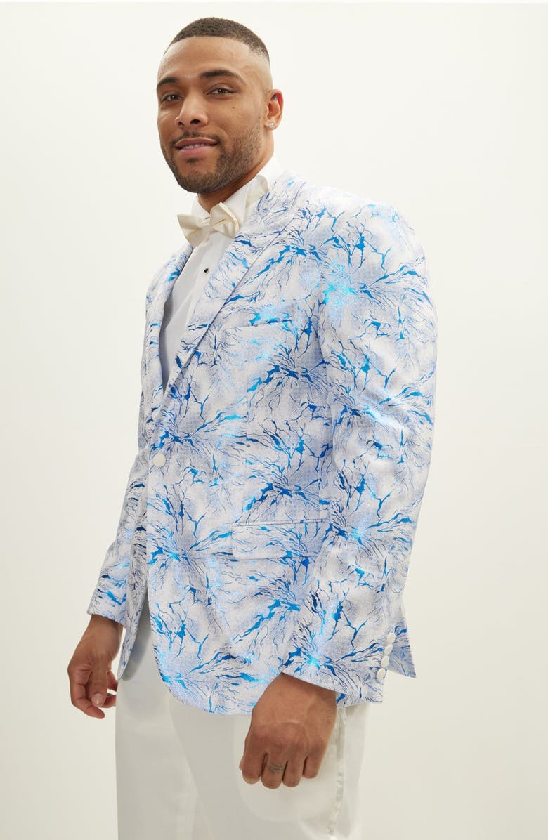 RON TOMSON The Wet Look Electric Tuxedo Jacket, Alternate, color,