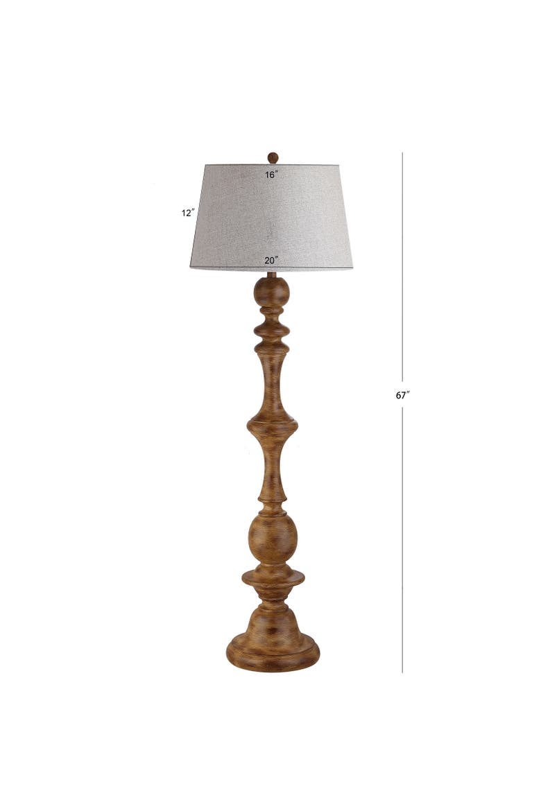 Taylor 67" Rustic Farmhouse Resin LED Floor Lamp, Alternate, color, Brown