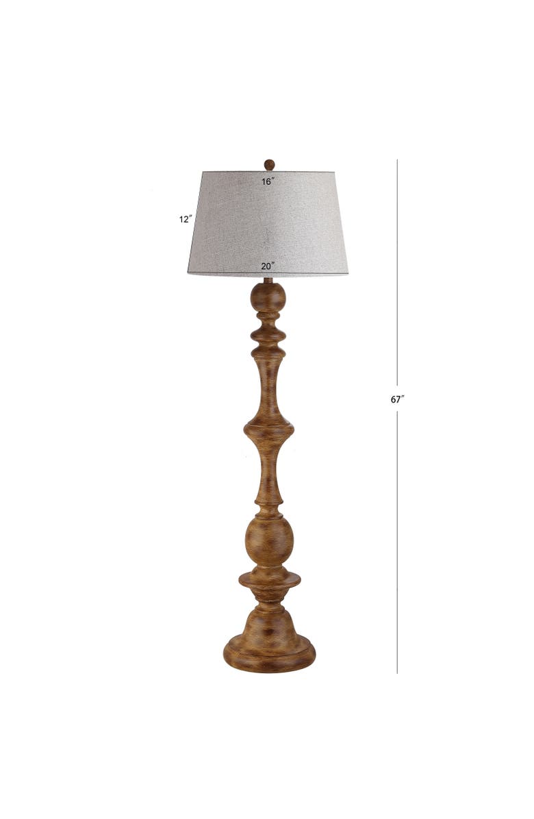JONATHAN Y Taylor 67" Resin LED Floor Lamp, Brown, Alternate, color, Brown