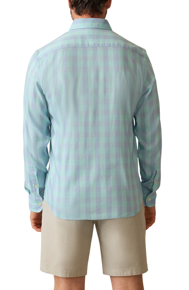 Faherty Movement Monterrey Plaid Button-Up Shirt, Alternate, color, Lagoon Waters Check