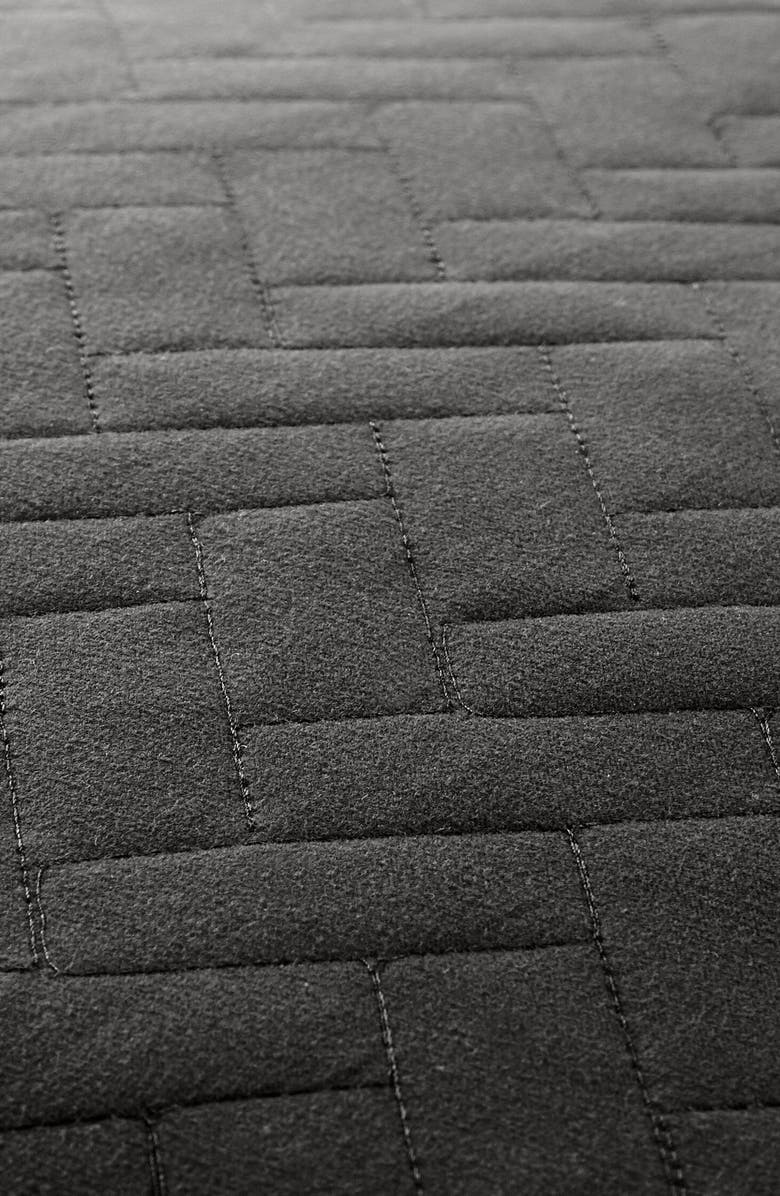 HOMESPUN All Season Herringbone Stitch Down Alternative Quilt & Sham Set, Alternate, color, Gray