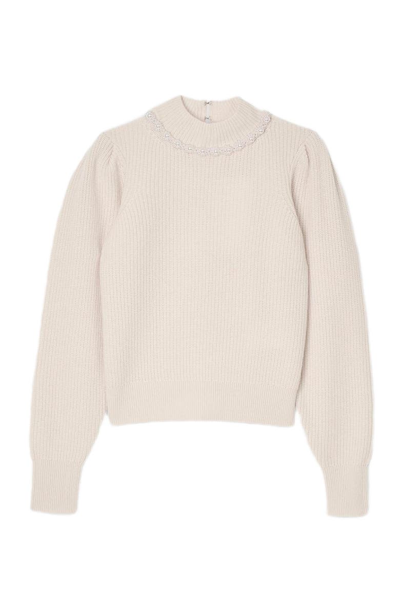 SANDRO Ribbed wool and cashmere sweater, Alternate, color, 