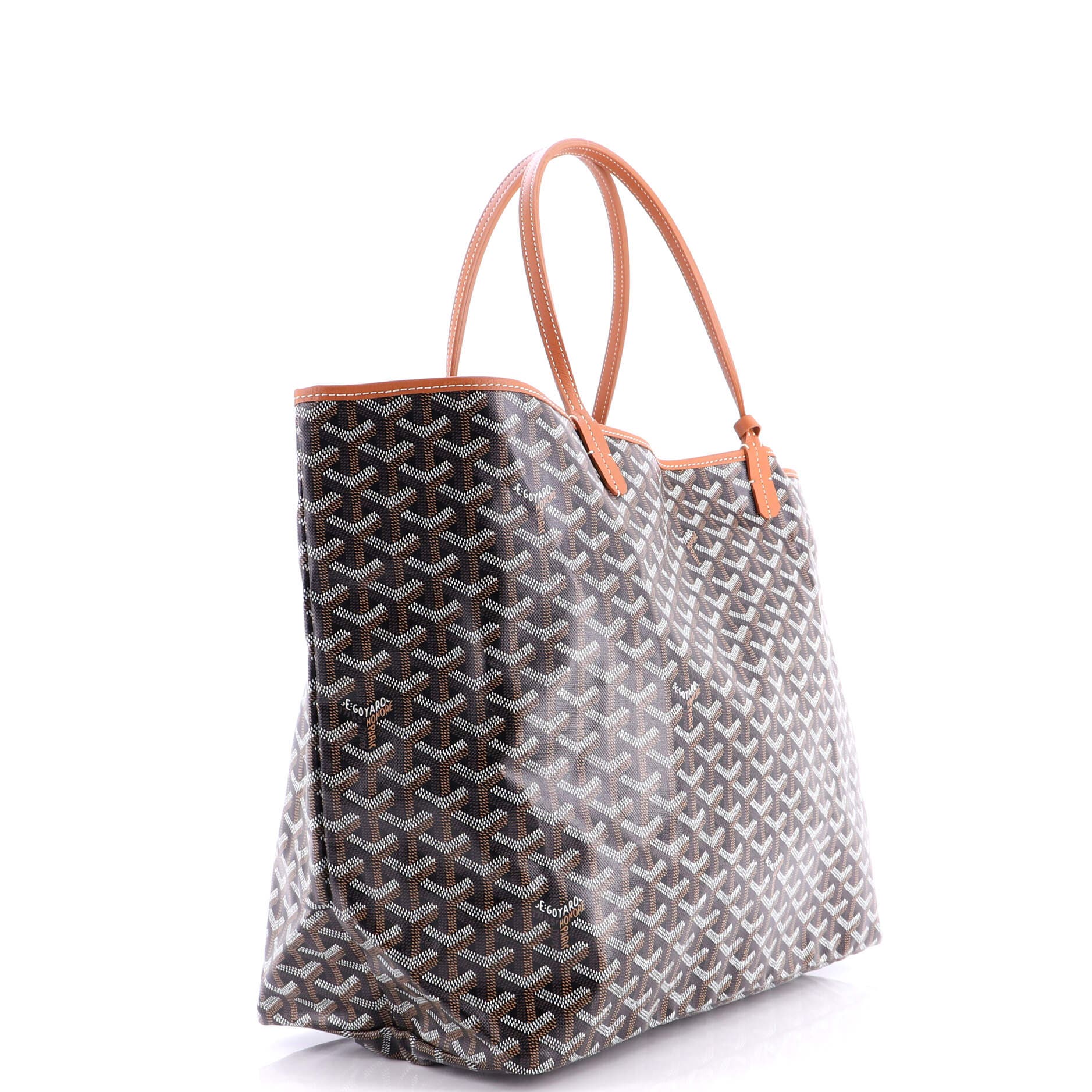 Pre-Owned Goyard Saint Louis Tote Coated Canvas GM, Alternate, color, Brown