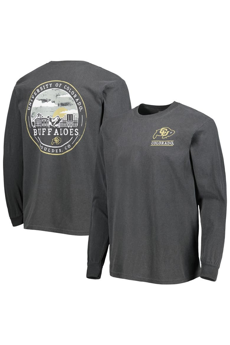 Men's Black Colorado Buffaloes Circle Campus Scene Long Sleeve T-Shirt, Main, color, Black